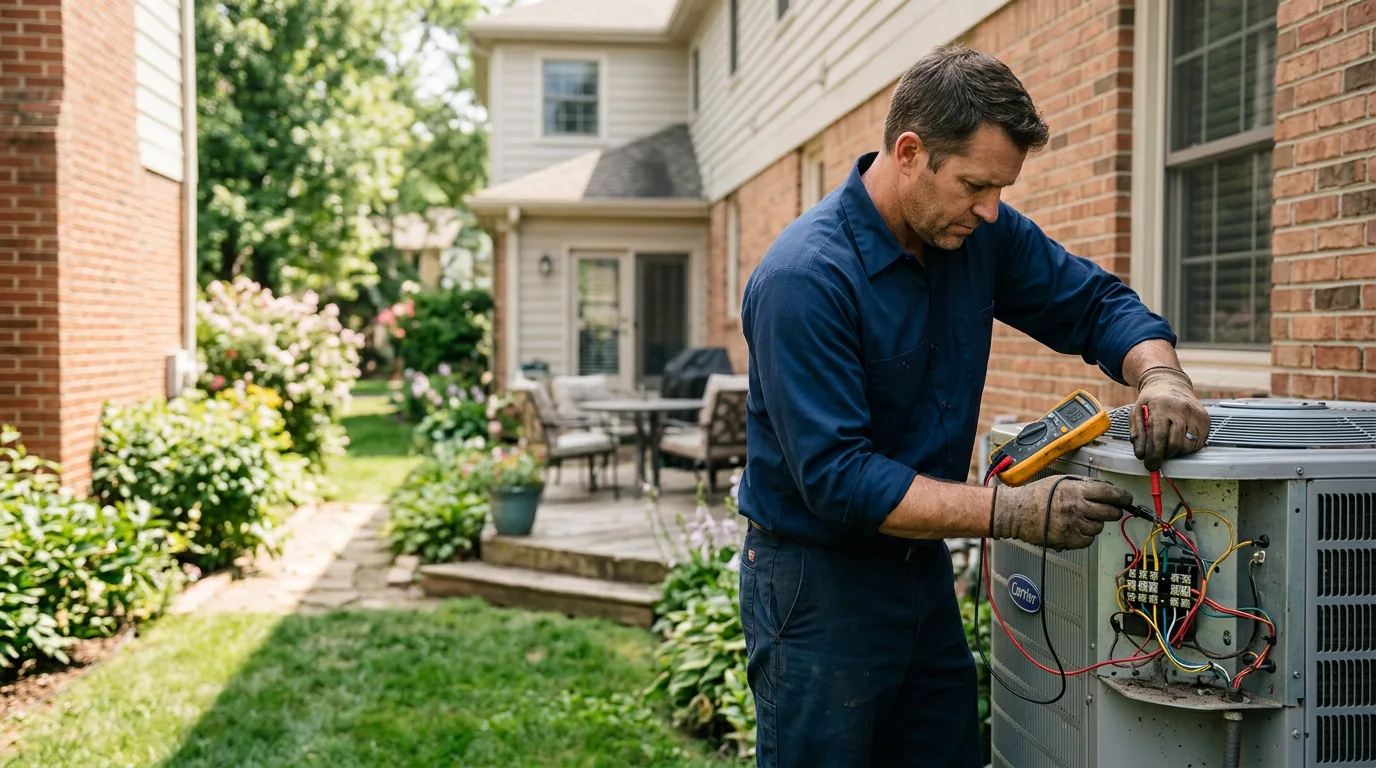 HVAC technician working near Mott, ND